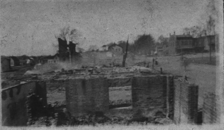 Main Street showing the devastation after the Fire of 1892