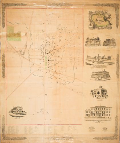 The 1855 plat map of Hudson.